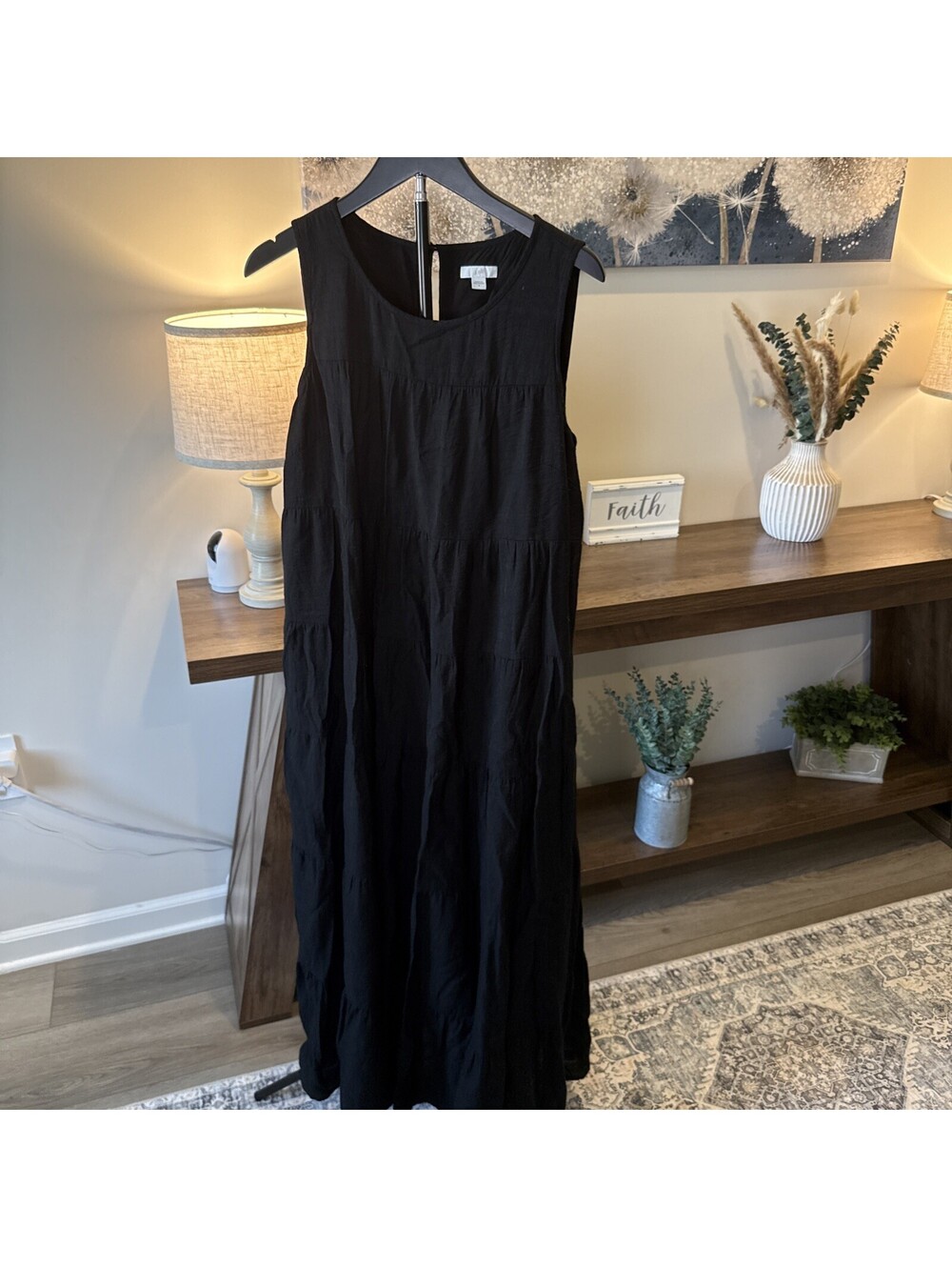 J. Jill Sleeveless Black Maxi Dress Size Small Lined
